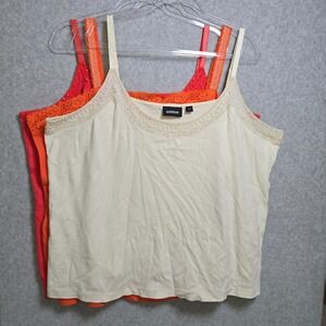 Avenue Stretch Womens Plus Size 30/32 Fairy Lace Cami Tank Layer Top Lot of 3